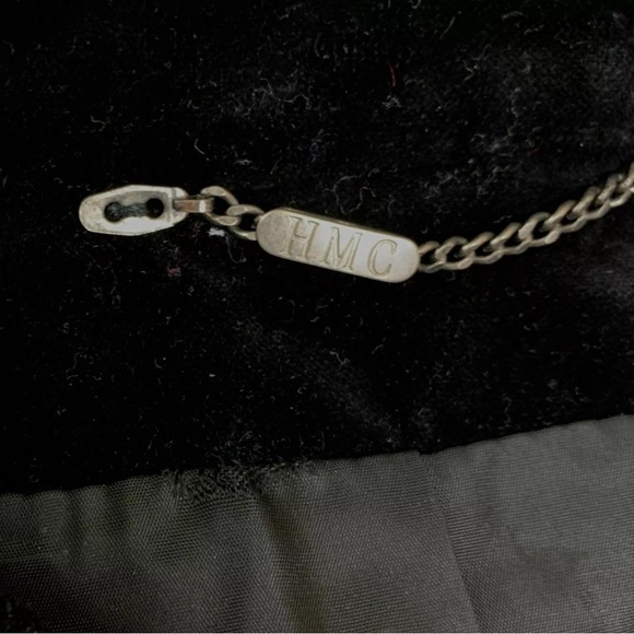 HMC Hucke Mode Collection Tweed Plaid Velvet Buttoned Jacket Purple Black US 8 - Picture 6 of 9